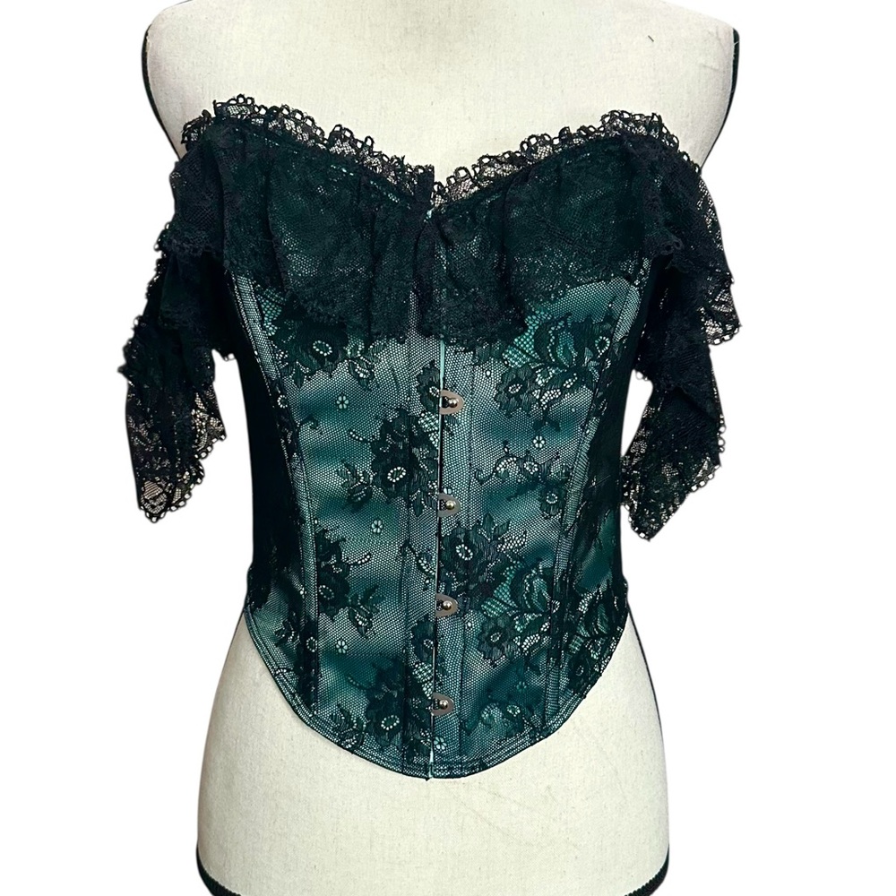 Widow Corset S M Enchanted Darkness Satin Lace